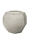 Vase Cubistic Round | Rauchgrau