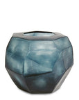 Vase Cubistic Round | Ozeanblau/Indigo
