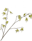 Kunstblume Fuchsienzweig Weiß/Grün | 128 cm
