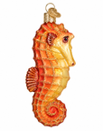 Adorno navideño | Caballito de mar naranja | 13 cm