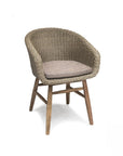 Armchair Charly | Reclaimed Teak Natural Grey / PE Wicker Antique Weed - NU PUUR & GROEN