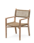 Armchair Fiona | Teak Natural Grey / PE Wicker Antique Weed - NU PUUR & GROEN