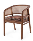 Armchair Imen | Teak Woodstain Emas Brown / PE Wicker Blend - NU PUUR & GROEN
