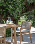 Armchair Mario | Teak Natural Grey / Rope - NU PUUR & GROEN