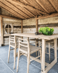 Bar Chair Jared | Teak Natural Grey / PE Wicker Antique Weed - NU PUUR & GROEN