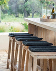 Bar Stool Alexi | Reclaimed Teak Natural Grey - NU PUUR & GROEN