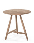 Bistro Round Table Faye | Teak Natural Grey - NU PUUR & GROEN