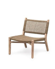 Easy Chair Fiona | Teak Natural Grey / PE Wicker Antique Weed - NU PUUR & GROEN