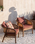Easy Chair Imen | Teak Woodstain Emas Brown / PE Wicker Blend - NU PUUR & GROEN