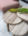 Coffee Table Floor Set of 3 | Reclaimed Teak Natural Grey