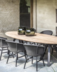Table Samuel | Reclaimed Teak Natural Grey & Aluminium Matte Black