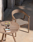 Bistro Round Table Faye | Teak Natural Grey