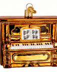 Kerst ornament | Bruine Staande Piano | 9 cm - NU PUUR & GROEN
