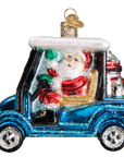 Kerst ornament | Golfkar met Kerstman | 8 cm - NU PUUR & GROEN