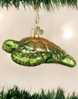 Kerst ornament | Groene zeeschildpad | 10 cm - NU PUUR & GROEN