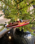 Kerst ornament | Klassieke Houten Boot | 9 cm - NU PUUR & GROEN