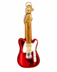 Kerst ornament | Rode Elektrische Gitaar | 13 cm - NU PUUR & GROEN