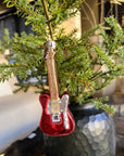 Kerst ornament | Rode Elektrische Gitaar | 13 cm - NU PUUR & GROEN