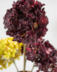 Kunstbloem Hortensia Steel Bordeaux | 70 cm - NU PUUR & GROEN