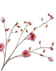 Kunstbloem Rozenbottel Tak Roze LT REAL TOUCH | 106 cm - NU PUUR & GROEN