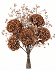 Kunstbloemen boeket | Boeket Hortensia's met bloesem Bruin - NU PUUR & GROEN
