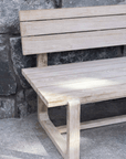 Park Bench Oslo Small | Teak Natural Grey - NU PUUR & GROEN