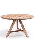 Round Table Anton Small | Reclaimed Teak Natural Grey - NU PUUR & GROEN