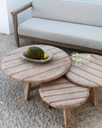 Coffee Table Anton Set of 3 | Reclaimed Teak Natural Grey