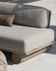Sofa Edge | Teak Natural Grey & PE Wicker Antique Weed - NU PUUR & GROEN
