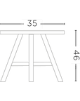 Stool Asti | Teak Natural Grey - NU PUUR & GROEN