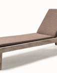 Sunlounger Lisa incl. Wheels | Teak Natural Grey / PE Wicker Antique Weed - NU PUUR & GROEN