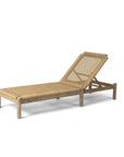 Sunlounger Mieke incl. Wheels | Teak Natural Grey / PE Wicker Sand - NU PUUR & GROEN