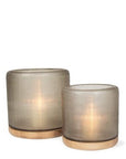 Windlicht Mumbai L | Smokegrey/Oak - NU PUUR & GROEN