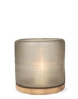 Windlicht Mumbai L | Smokegrey/Oak - NU PUUR & GROEN