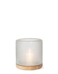 Windlicht Mumbai M | Clear/Oak - NU PUUR & GROEN