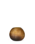 Vase Somba S | Transparent/Marron foncé