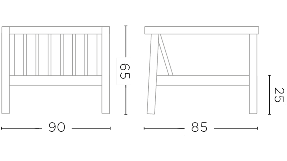 1-Seater Copenhague | Teak Natural Grey