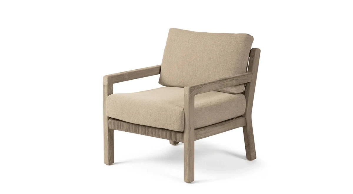 1-Seater Mario | Teak Natural Grey / Rope - NU PUUR & GROEN
