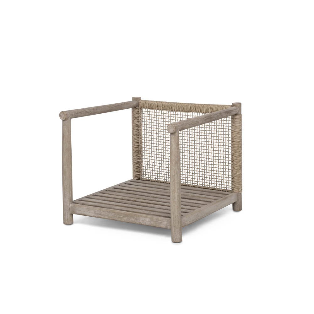 1-Seater Mieke | Teak Natural Grey / PE Wicker Sand - NU PUUR & GROEN