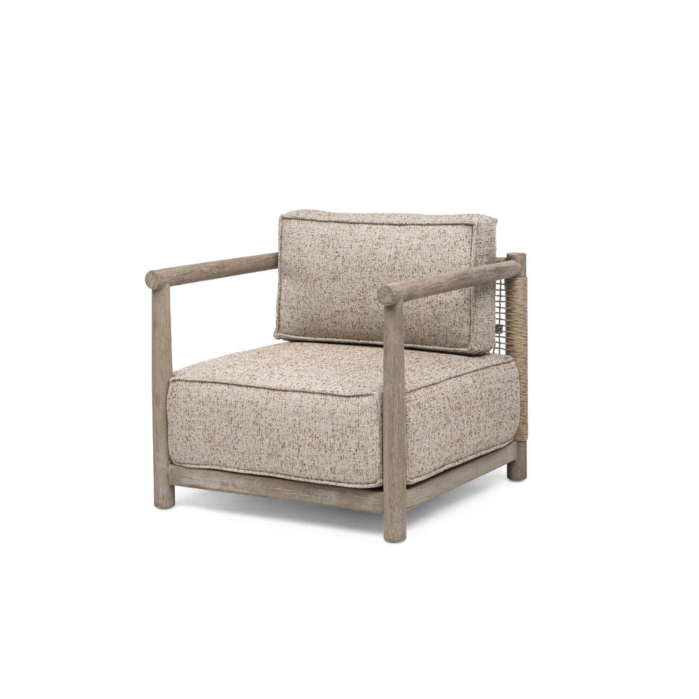 1-Seater Mieke | Teak Natural Grey / PE Wicker Sand - NU PUUR & GROEN