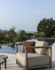 1-Seater Mieke | Teak Natural Grey / PE Wicker Sand - NU PUUR & GROEN