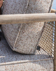 1-Seater Mieke | Teak Natural Grey / PE Wicker Sand - NU PUUR & GROEN