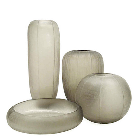 Vase Gobi rond | Gris fumé
