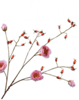 Kunstbloem Rozenbottel Tak Roze LT REAL TOUCH | 106 cm