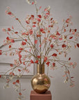 Fleur artificielle branche de baies rose | 128 cm