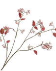 Fleur artificielle branche de baies rose | 128 cm