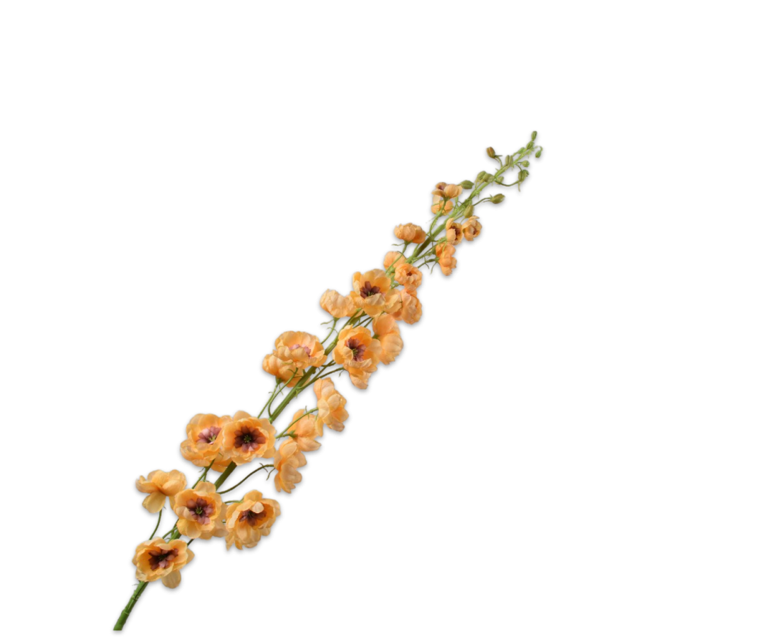 Kunstblume Rittersporn Stiel Orange | 127 cm