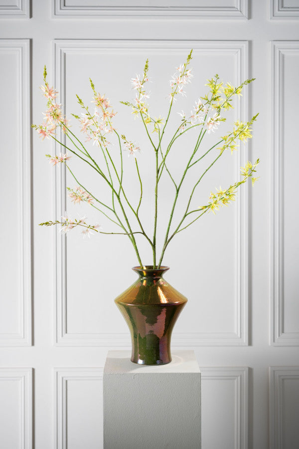 Kunstbloem Crocosmia Tak Roze/Groen | 117 cm