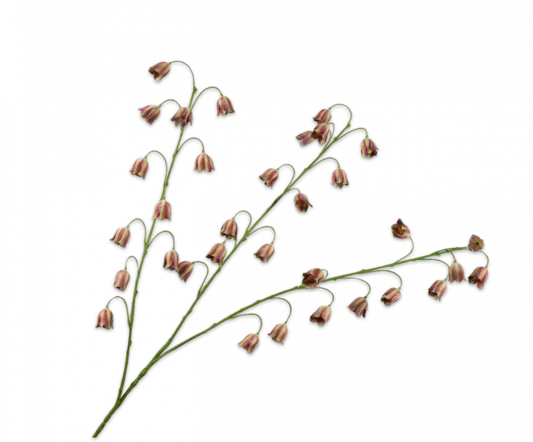 Kunstbloem Fritillaria Tak Bordeaux/Groen  | 97 cm