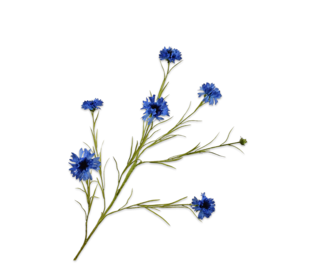 Kunstbloem Korenbloem Tak Blauw | 92 cm
